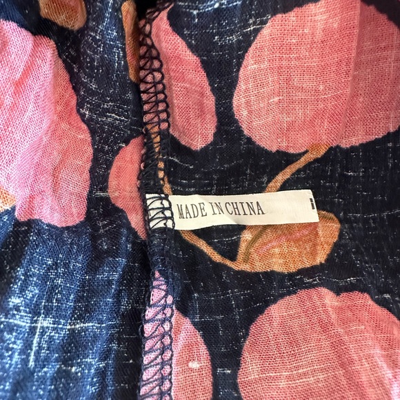 This is a summer fuchsia dress, size S, short sleeves, Jixiang brand - Picture 8 of 8